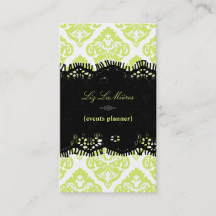 Carte De Visite PixDezines citron lime Olivia Damask/do-it-yoursel
