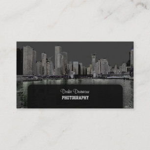 Carte De Visite PixDezines City Scape, Lakeshore, Chicago/Grey