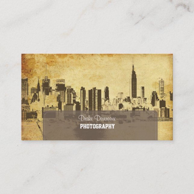 Carte De Visite PixDezines City Scape, New York, vintage (Devant)