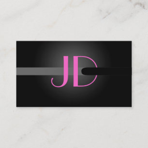Carte De Visite PixDezines Cool Neon Lights Monogramme
