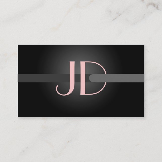 Carte De Visite PixDezines Cool Neon Lights Monogramme (Devant)