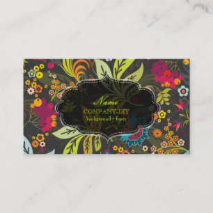 Carte De Visite PixDezines couleur arrière - plan de la flore rétr