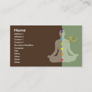 Carte De Visite PixDezines couleurs diy+polices méditation+symbole