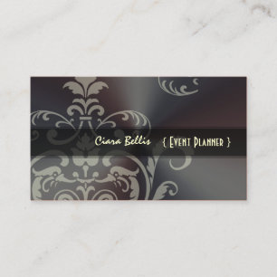 Carte De Visite PixDezines Crest Damask+Acier Brossé