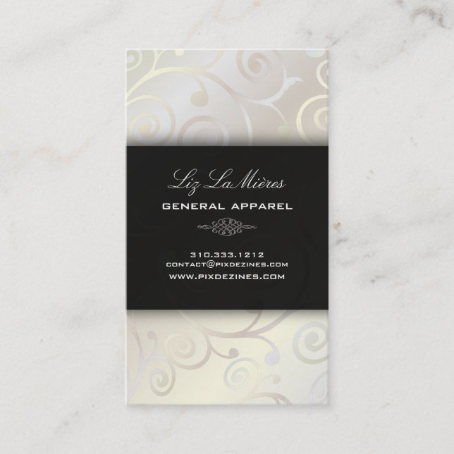 Carte De Visite PixDezines cupcakes tourbillons + blanc nacré (Devant)