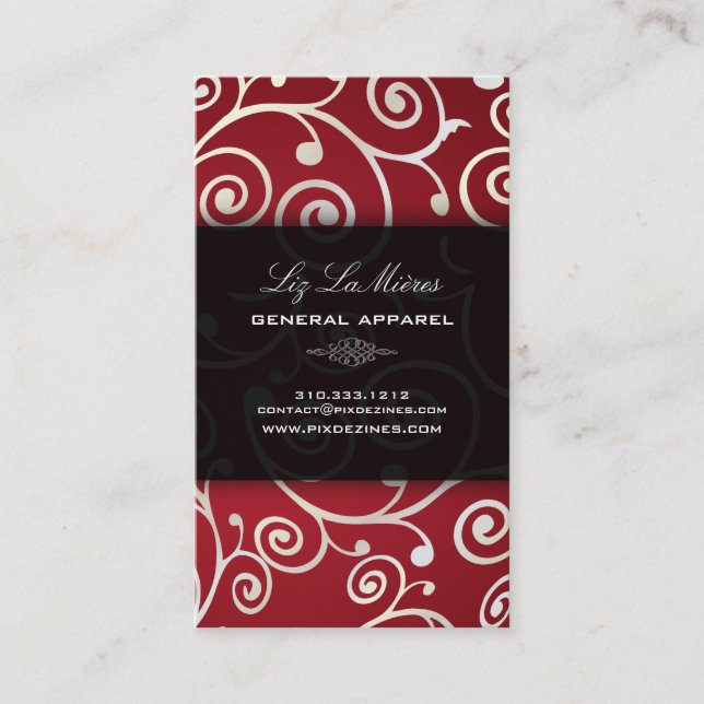 Carte De Visite PixDezines cupcakes tourbillons + blanc nacré (Devant)