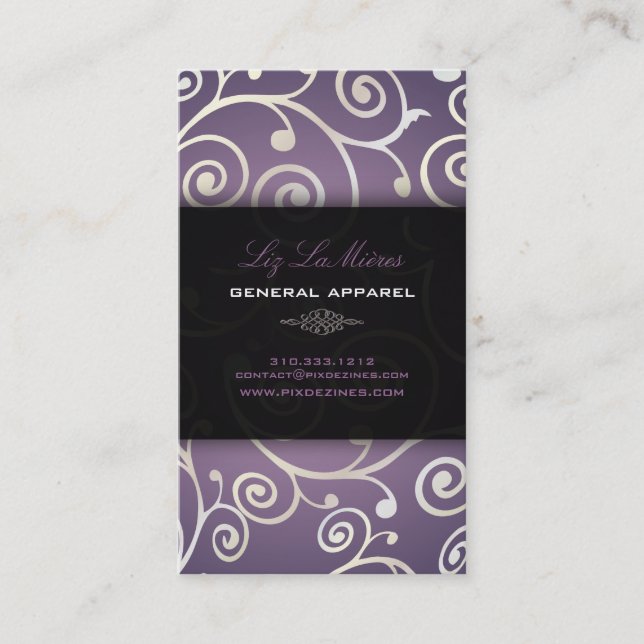 Carte De Visite PixDezines cupcakes tourbillons + lavandre (Devant)