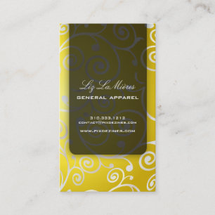 Carte De Visite PixDezines cupcakes tourbillons + or