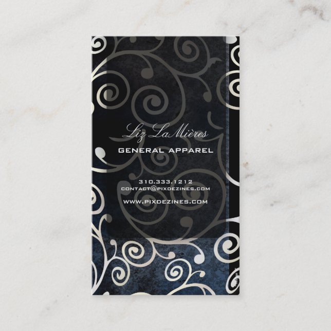 Carte De Visite PixDezines cupcakes tourbillons + or (Devant)