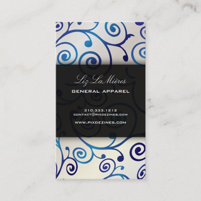Carte De Visite PixDezines cupcakes tourbillons + saphir bleu (Devant)