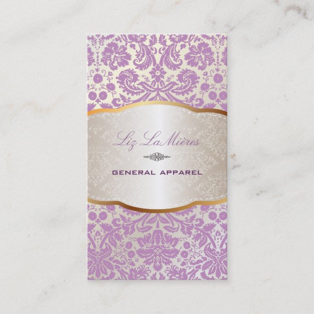 Carte De Visite PixDezines desirée damask/lilac (Devant)