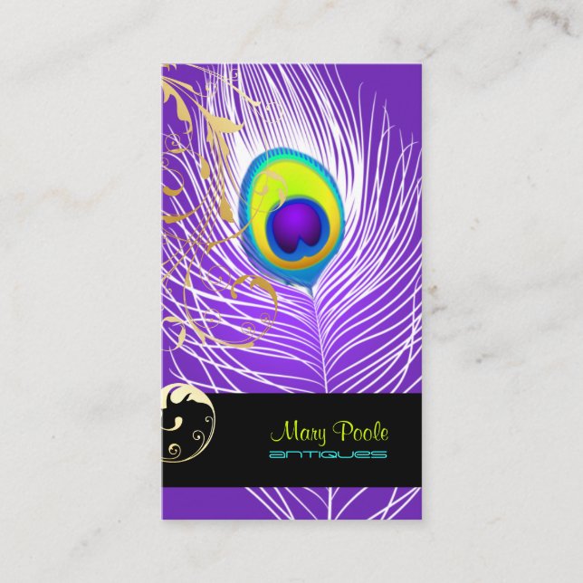 Carte De Visite PixDezines do-it-yourself arrière - plan/paon+fili (Devant)