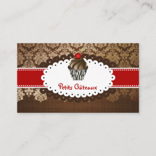 Carte De Visite PixDezines, élégant chocolat tourbillon cupcake