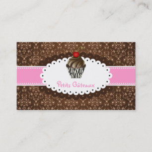 Carte De Visite PixDezines élégant chocolat tournois cupcake