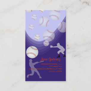 Carte De Visite PixDezines entraîneur de baseball/do-it-yourself c