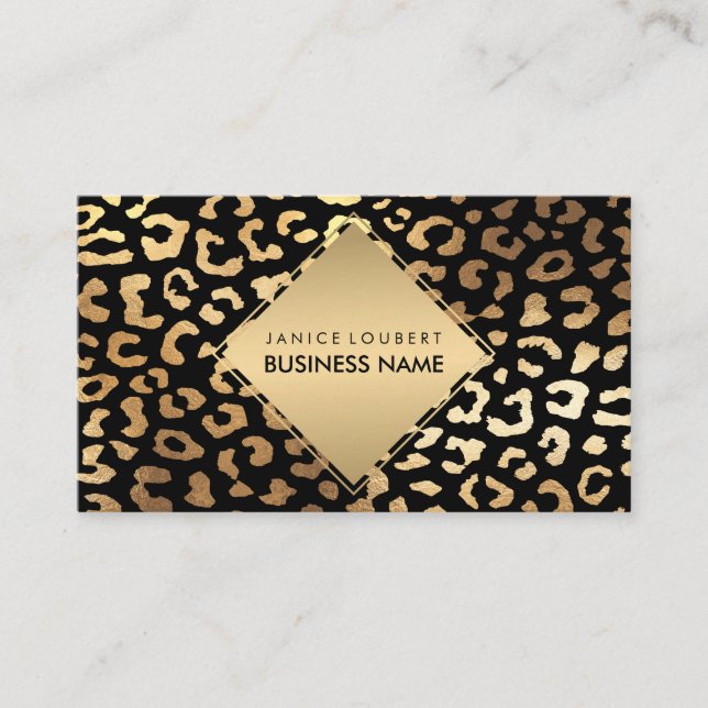 Carte De Visite PixDezines Faux Gold Leopard Spots/DO-IT-YOURSELF  (Devant)