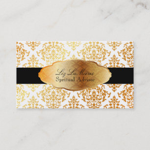 Carte De Visite PixDezines faux or Josephine Damask/couleur DIY