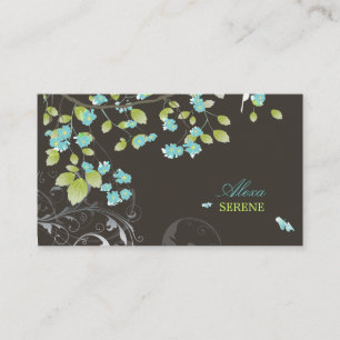 Carte De Visite PixDezines fleurs+tourbillons/do-it-yourself coule