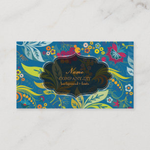 Carte De Visite PixDezines flore rétro/do-it-yourself couleur arri
