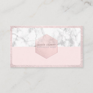 Carte De Visite PixDezines Glam rose   Blush+Marbre