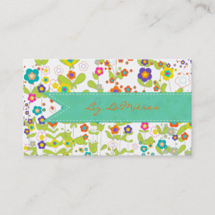 Carte De Visite PixDezines groovy daisy fond diy