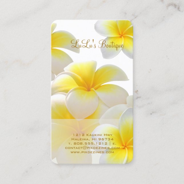 Carte De Visite PixDezines Hawaii Plumeria (Devant)
