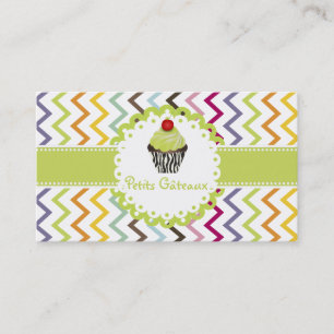 Carte De Visite PixDezines keylime tourne cupcake+chevron