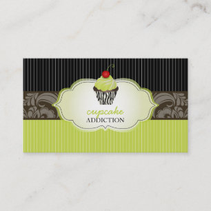 Carte De Visite PixDezines keylime tourne cupcake+pinstripes