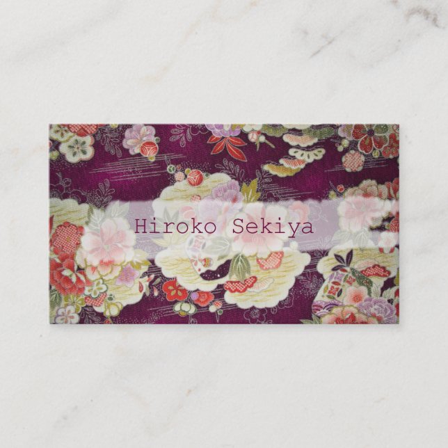 Carte De Visite PixDezines kimono/chirimen faux/orléanders (Devant)