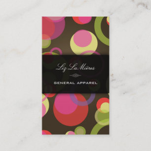 Carte De Visite PixDezines Mod Bubbles / Retro Syle + Colonnes