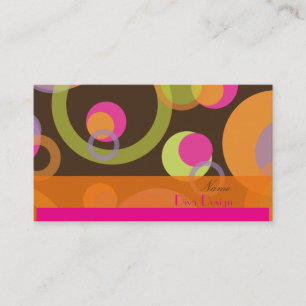 Carte De Visite PixDezines Mod Bulles / Style Rétro + Couleurs