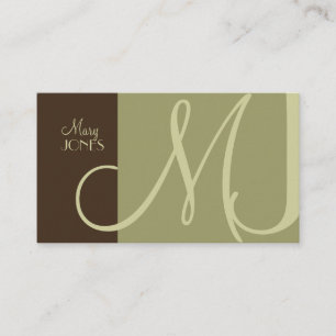 Carte De Visite PixDezines MONOGRAM En Rétro/DO-IT-YOURSELF Couleu