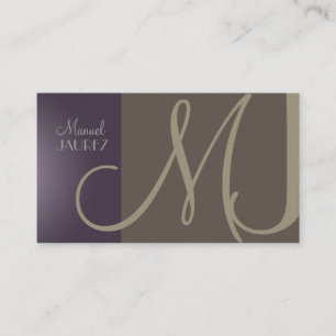 Carte De Visite PixDezines Monogramme en couleurs rétro/DO-IT-YOUR