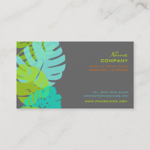 Carte De Visite PixDezines Monstera, rétro feuillage tropical