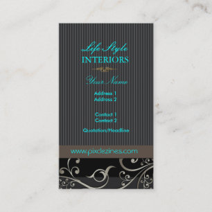 Carte De Visite PixDezines Ornamental Swirls+pinstripes/do-it-your