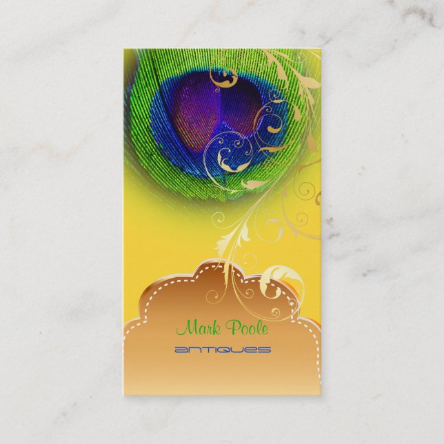Carte De Visite PixDezines Peacock eye+filigree swils (Devant)