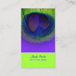 Carte De Visite PixDezines Peacock oeil/violet+cobalt+vert néon