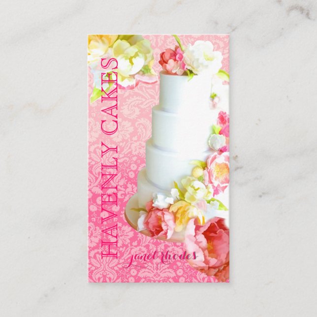 Carte De Visite PixDezines PEONIES/FONDANT GÂTEAU/Boulangerie/pâti (Devant)