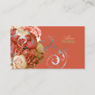 Carte De Visite PixDezines peonies+hydrangeas/do-it-yourself arriè