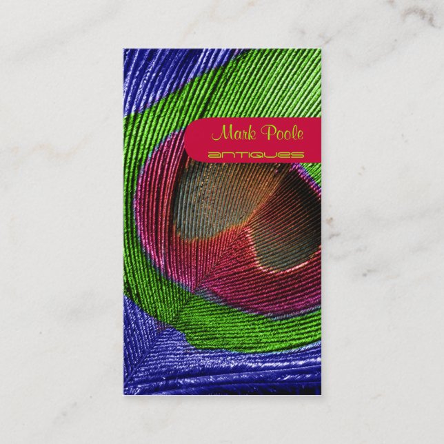 Carte De Visite PixDezines plumes de paon (Devant)