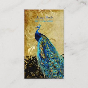 Carte De Visite PixDezines polices vintage violet paon+dentelle/do