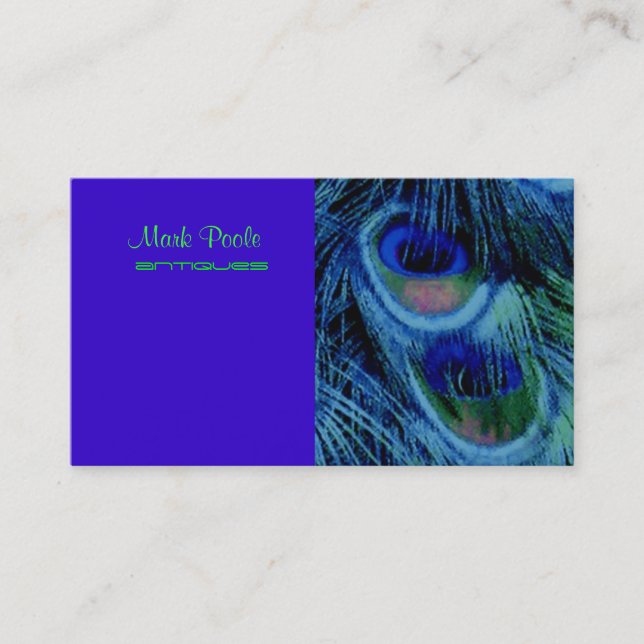 Carte De Visite PixDezines Psychedelic Peacock, Customisez-Le ! (Devant)