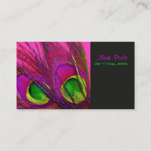 Carte De Visite PixDezines Psychedelic Peacock,/neon/do-it-yoursel
