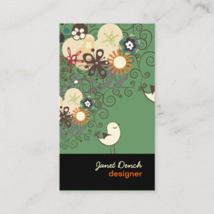 Carte De Visite PixDezines RETRO CHICKS+SPIRALS/DO-IT-YOURSELF cou