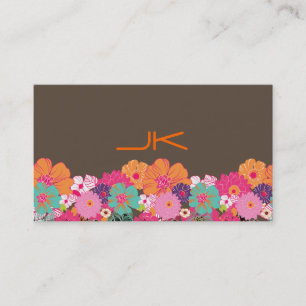 Carte De Visite PixDezines Retro Floral ~ Alegre/fond diy