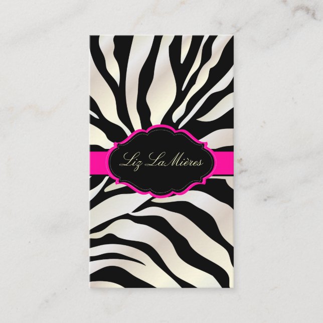 Carte De Visite PixDezines Sassy zebra pattern/DO-IT-YOURSELF colo (Devant)
