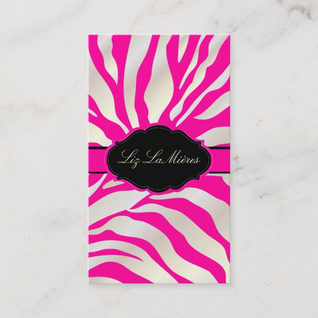 Carte De Visite PixDezines Sassy zebra pattern/do-it-yourself coul (Devant)