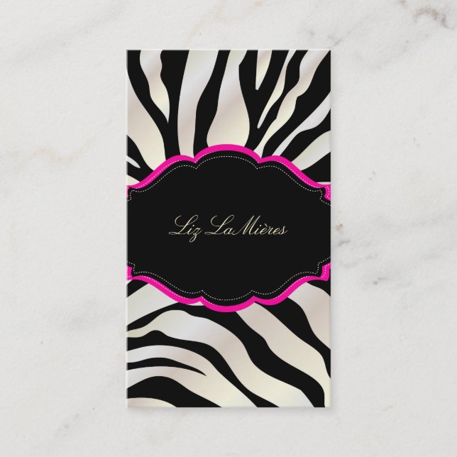 Carte De Visite PixDezines Sassy zebra pattern/do-it-yourself coul (Devant)