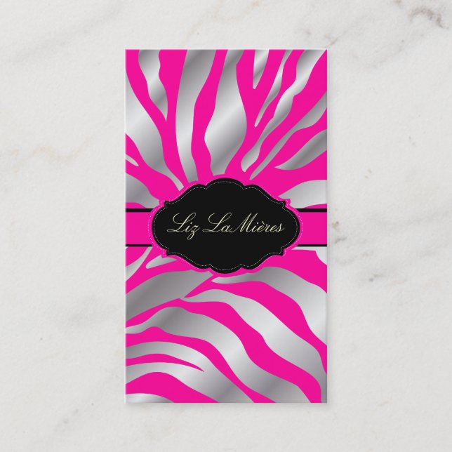 Carte De Visite PixDezines Sassy zebra pattern/do-it-yourself coul (Devant)