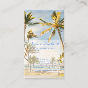 Carte De Visite PixDezines scène de plage hawaïenne vintage